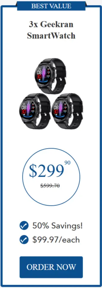 Geekran SmartWatch package price 