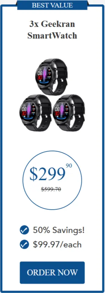 Geekran SmartWatch package price 