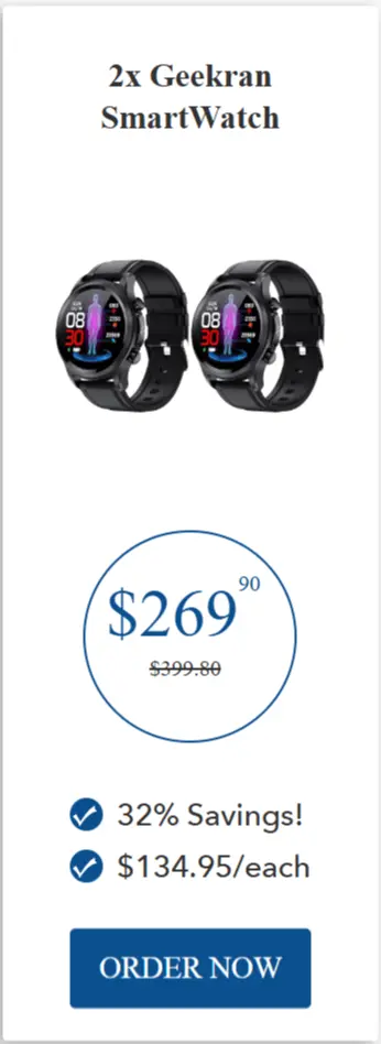 Geekran SmartWatch package price 